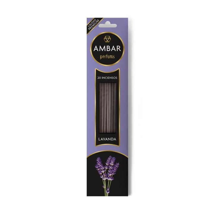 Incensi alla Lavanda [AMBAR] Bastoncini Profumati Naturali 100%