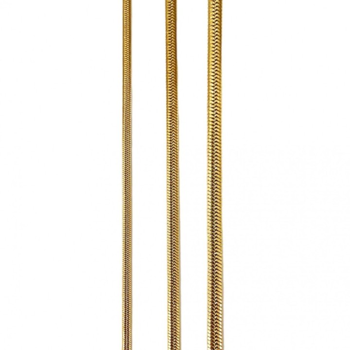 Girocollo Catena Snake 1.5/2/2.5 mm Acciaio 316L