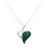 Collana Bijoux Ciondolo Metà Cuore Pietra Verde