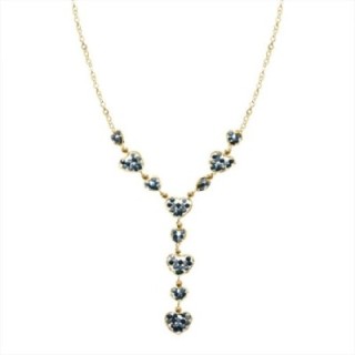 Diadema a Y Cuor di Cristallo Blu Acciaio 316L