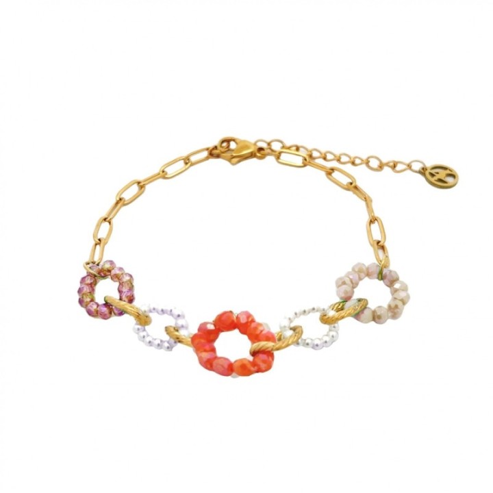 Bracciale Multi-Cerchi Cristalli Circus Acciaio 316L