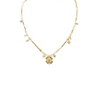Girocollo Perline Champagne Charms Acciaio 316L