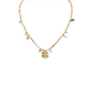 Girocollo Perline Multicolore Charms Acciaio 316L