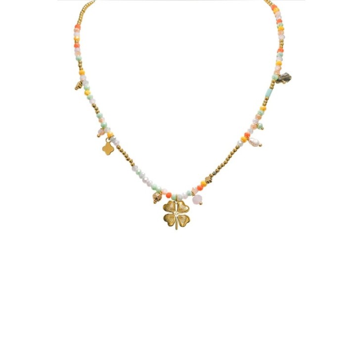 Girocollo Perline Multicolore Charms Acciaio 316L