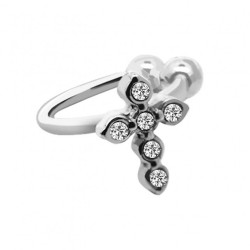 Ear Cuff Croce Argentato...