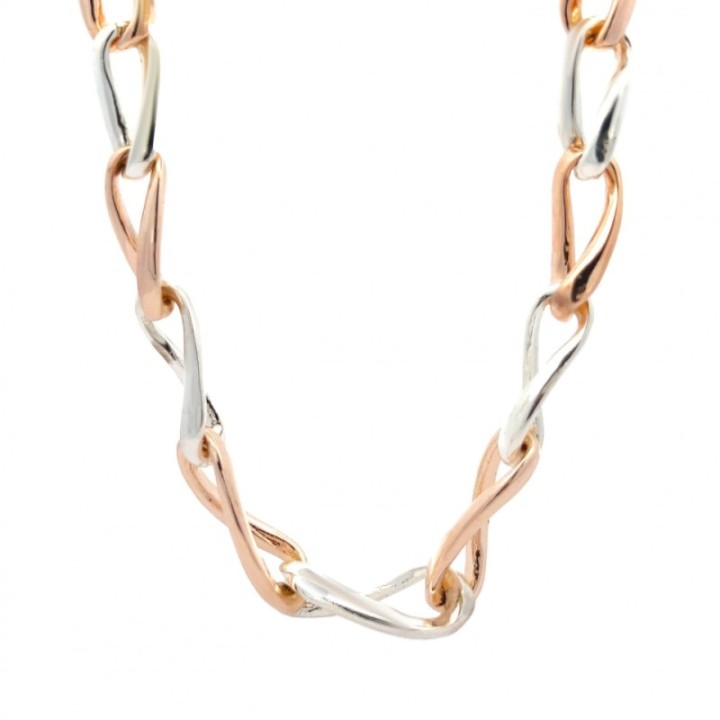 Girocollo Bijoux Maglia Catena Bicolore