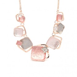 Collana Bijoux Quadri Rosa...