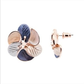 Lobo Bijoux Fior di Petali Smaltato Blu