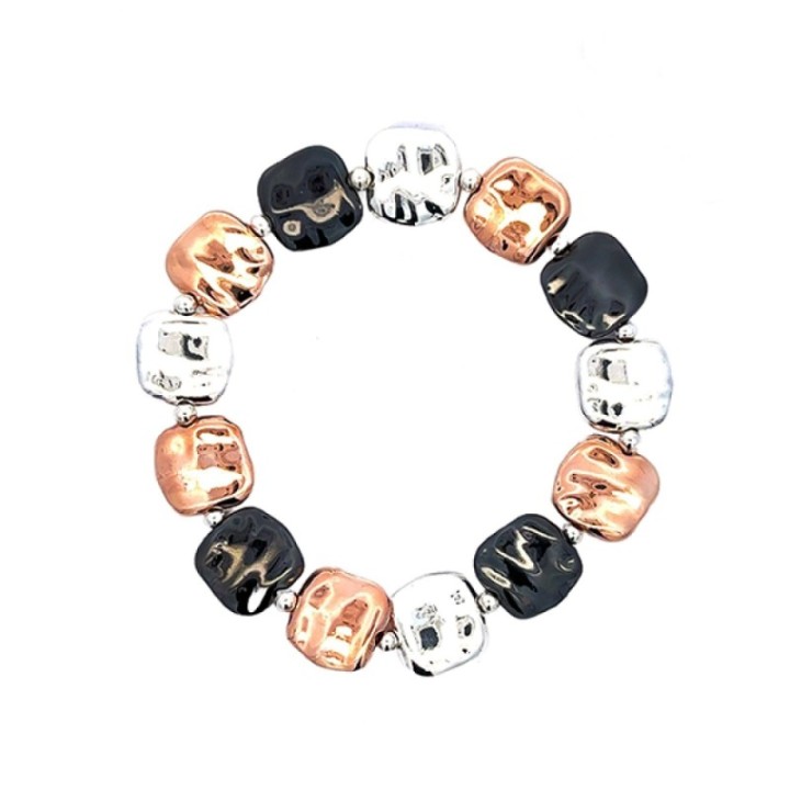 Bracciale Bijoux Pepite Geometriche Tricolore