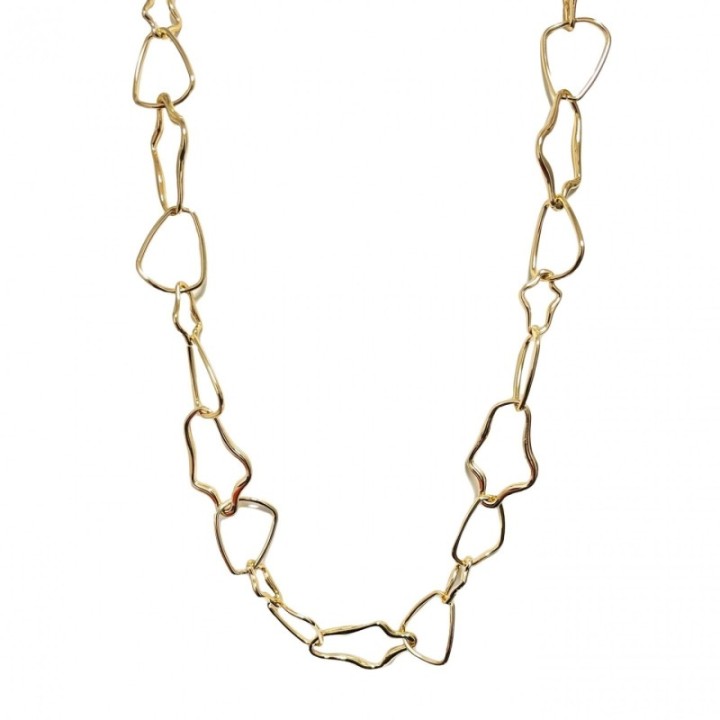 Collana Bijoux Lunga Catena Slime Dorata