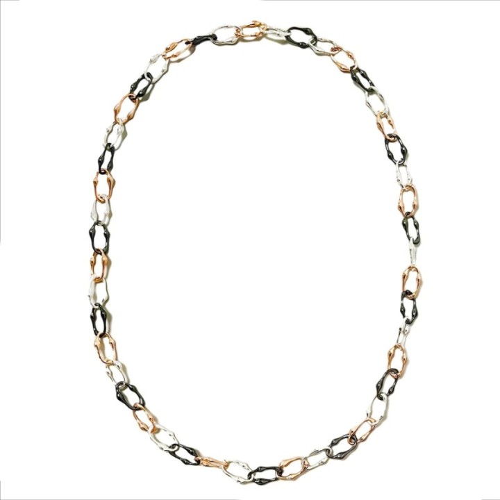 Collana Bijoux Lunga Catena Slime Celium Tricolore