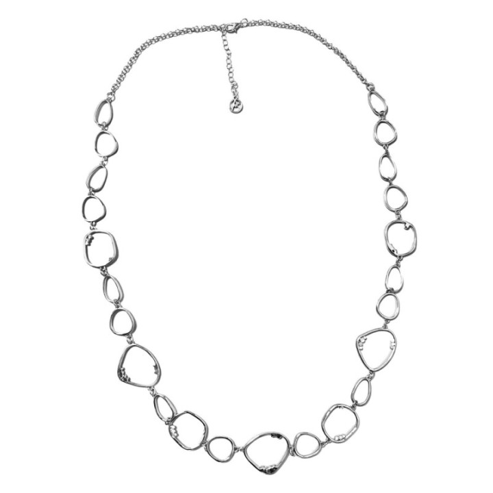 Collana Bijoux Lunga Catena Sedara Argentata