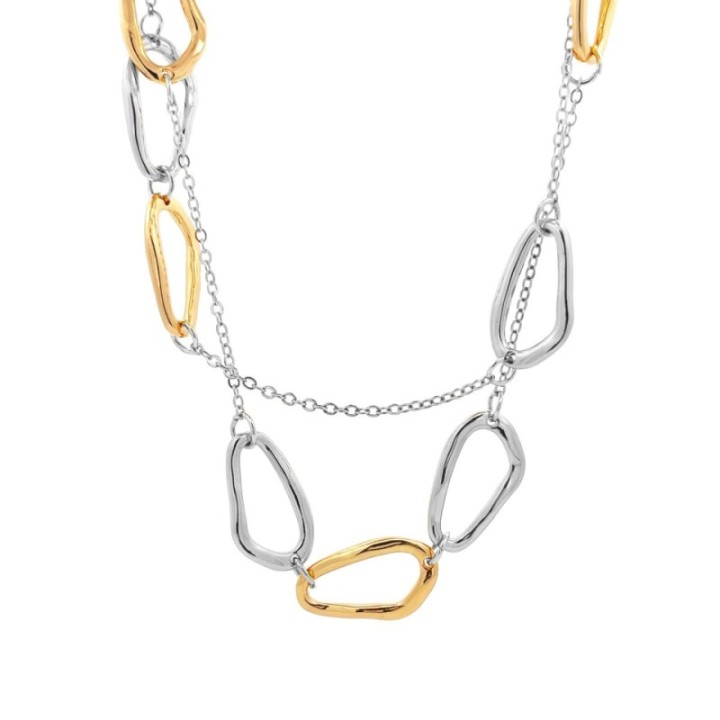 Collana Bijoux Lunga Catena Salina Tricolore