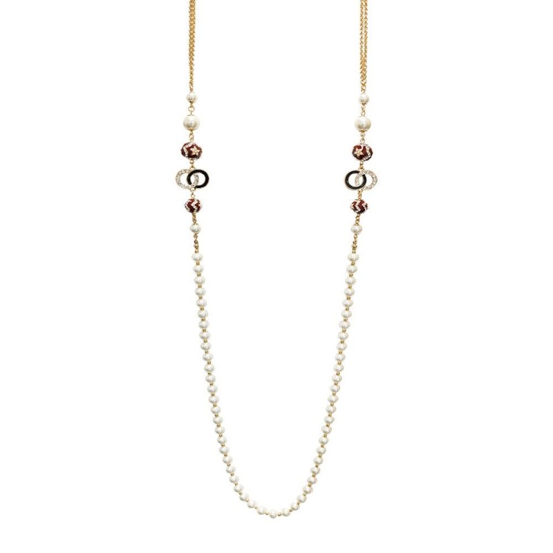 Collana Bijoux Lunga di Perle con Stella