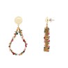 Pendenti Goccia con Cristalli Multicolore Acciaio