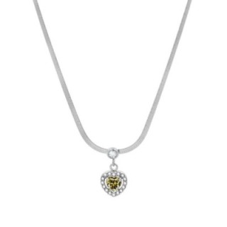 Girocollo Snake Cuor di Zirconia Champagne Acciaio