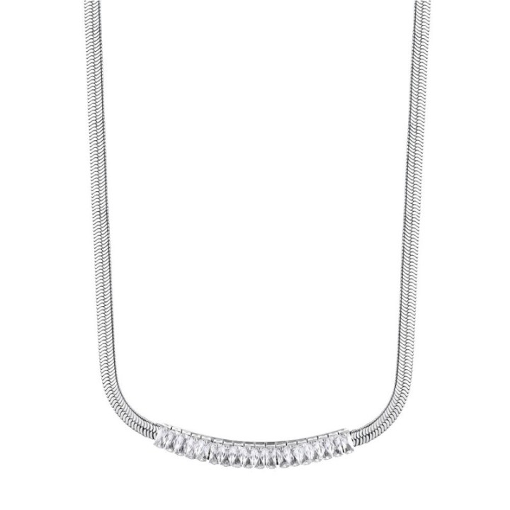 Giro-Diadema Modernista Snake Zirconia Acciaio