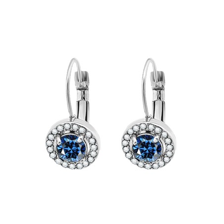Monachella Zirconia Blu Cristalli Acciaio Argentato