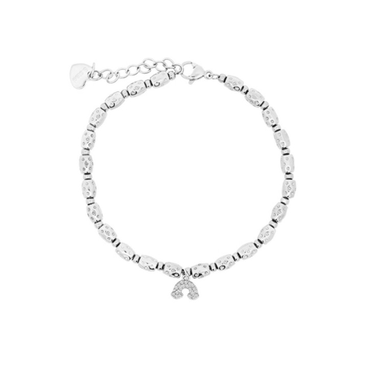 Braccialetto Pepita Juan Mono-Charm Arcobaleno Acciaio