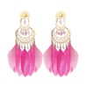 Pendenti Piuma Fucsia Dama di Persia Acciaio 316L