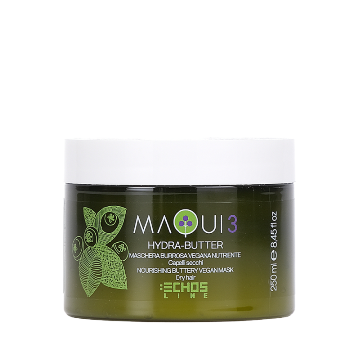 Maschera Burrosa Vegana Nutriente Capelli Secchi [250ml] MAQUI 3 by Echosline