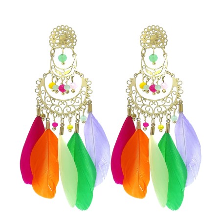 Pendenti Piuma Carnival Dama di Persia Acciaio 316L