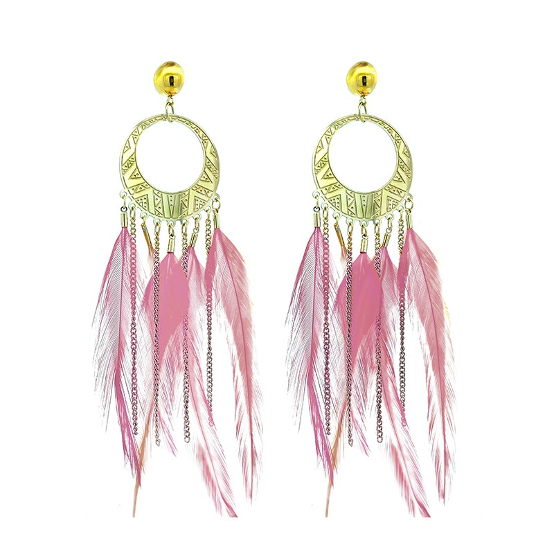 Pendenti Piuma Rosa Yosemite Acciaio 316L