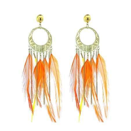 Pendenti Piuma Arancio Yosemite Acciaio 316L