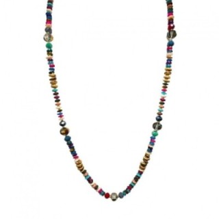 Collana Perline Lunga Congo Pietre Cristalli Carnival