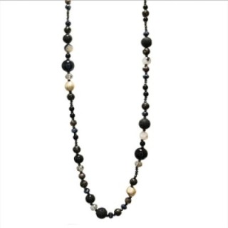 Collana Perline Lunga Namibia Bianconera