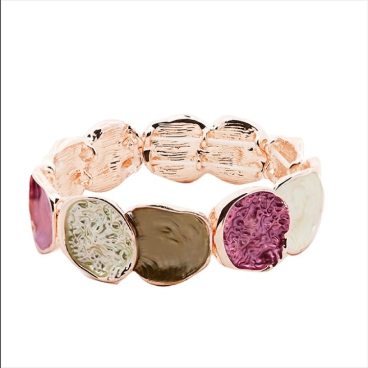 Bracciale Bijoux Elastico Touch Smaltato Fucsia