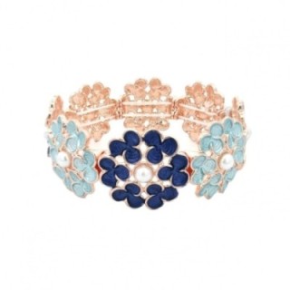 Bracciale Bijoux Elastico Pearl Explosion Smaltato Blu
