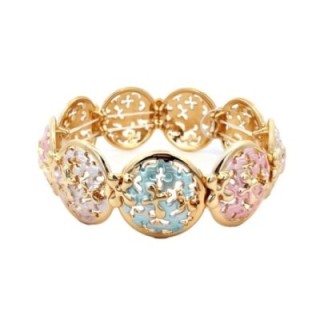 Bracciale Bijoux Elastico Globo Smaltato Rosa