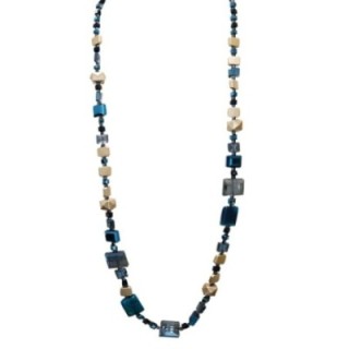 Collana Perline Lunga Kigali Blu