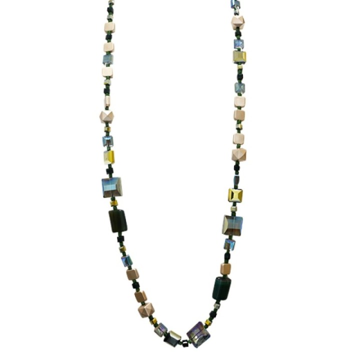 Collana Perline Lunga Kigali Verde