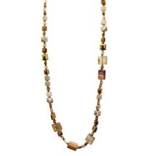 Collana Perline Lunga Kigali Champagne