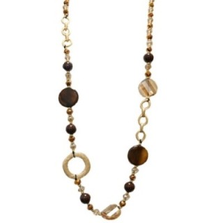 Collana Perline Lunga Aurea Bamako Champagne