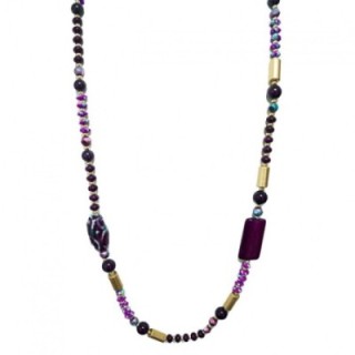 Collana Perline Lunga Monrovia Viola