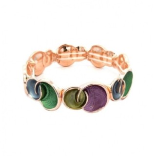 Bracciale Bijoux Elastico Ricciolo Runa Smaltato Verde