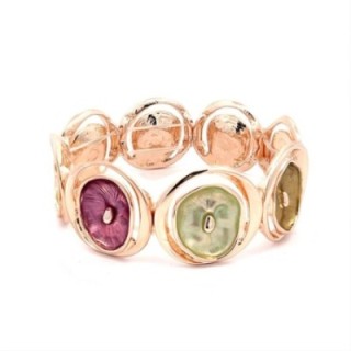 Bracciale Bijoux Elastico Bora Bora Smaltato Verde Grotta