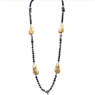Collana Perline Lunga Pepita Sucre Blu