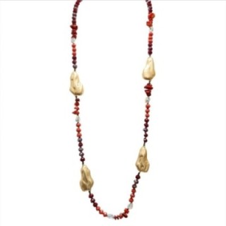 Collana Perline Lunga Pepita Sucre Rossa