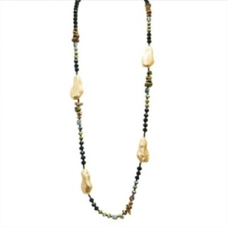 Collana Perline Lunga Pepita Sucre Verde