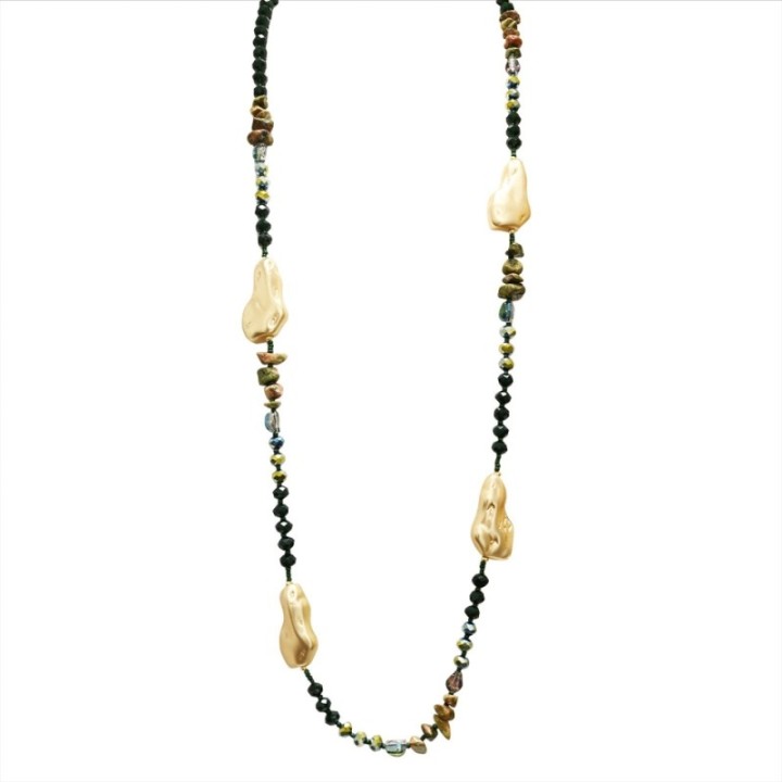 Collana Perline Lunga Pepita Sucre Verde