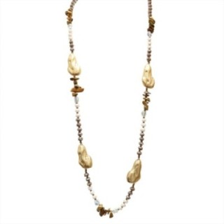 Collana Perline Lunga Pepita Sucre Marrone