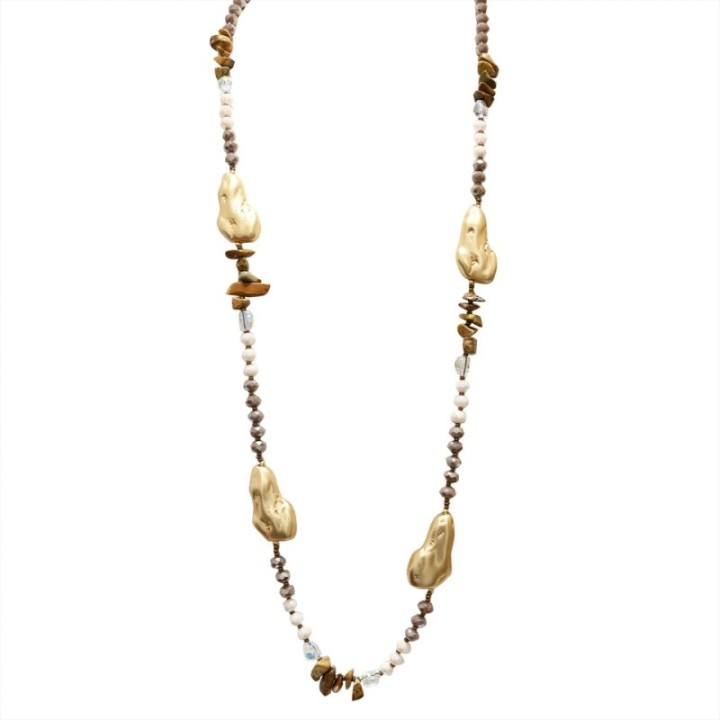 Collana Perline Lunga Pepita Sucre Marrone