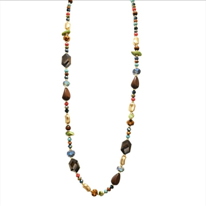 Collana Perline Lunga Pepite Santiago Multicolore