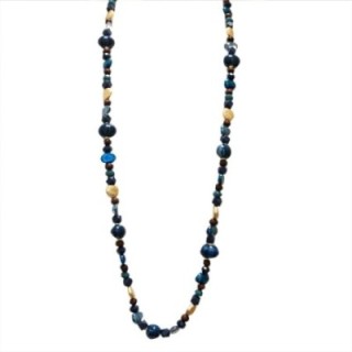Collana Perline Lunga Pepite Paramaribo Blu