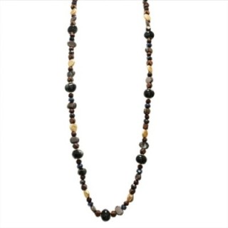 Collana Perline Lunga Pepite Paramaribo Nera