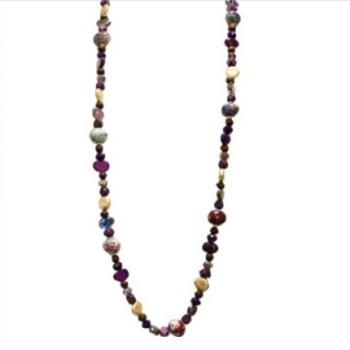 Collana Perline Lunga Pepite Paramaribo Viola